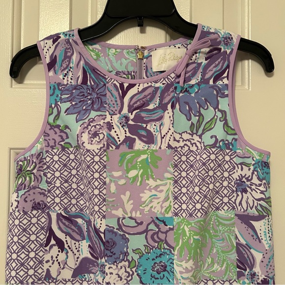 Lilly Pulitzer Julienne Shift Dress Multi Juicy Story Patch Print Womens Size 00 - Picture 5 of 8
